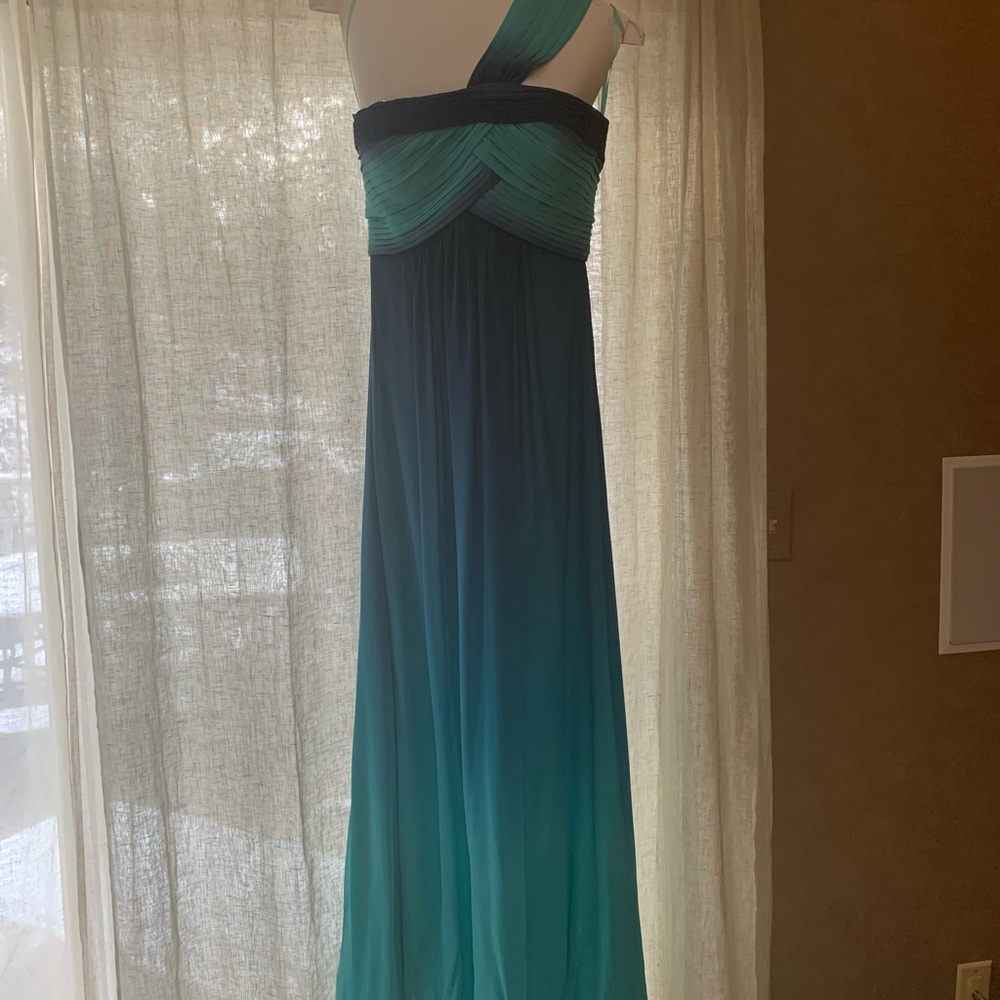 BCBGMaxazria blue ombré silk gown
